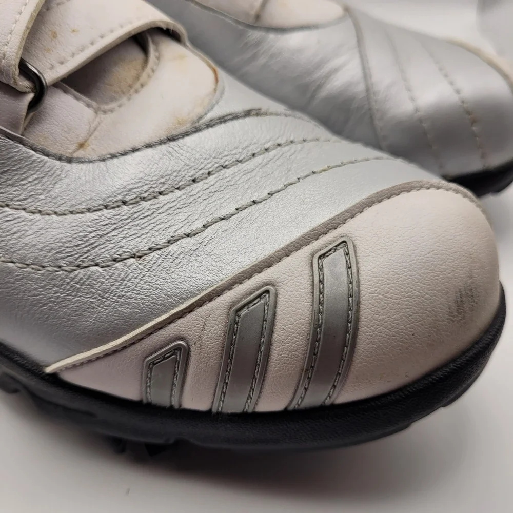 Adidas Z-Traxion Silver White Golf Shoes FitFOAM Cleated 737502 Mens 6 Women 7.5